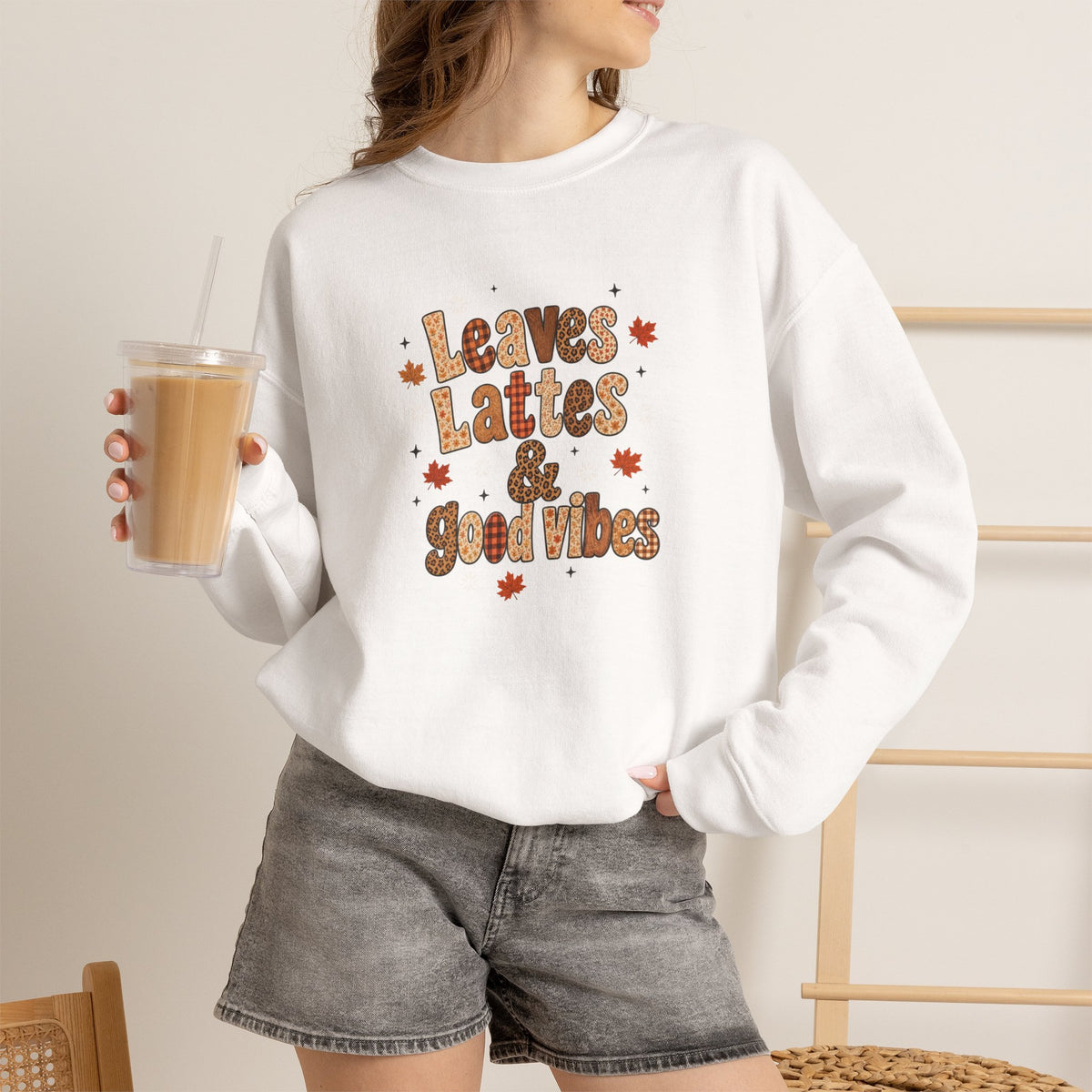 Leaves Lattes & Good Vibes Sweatshirt