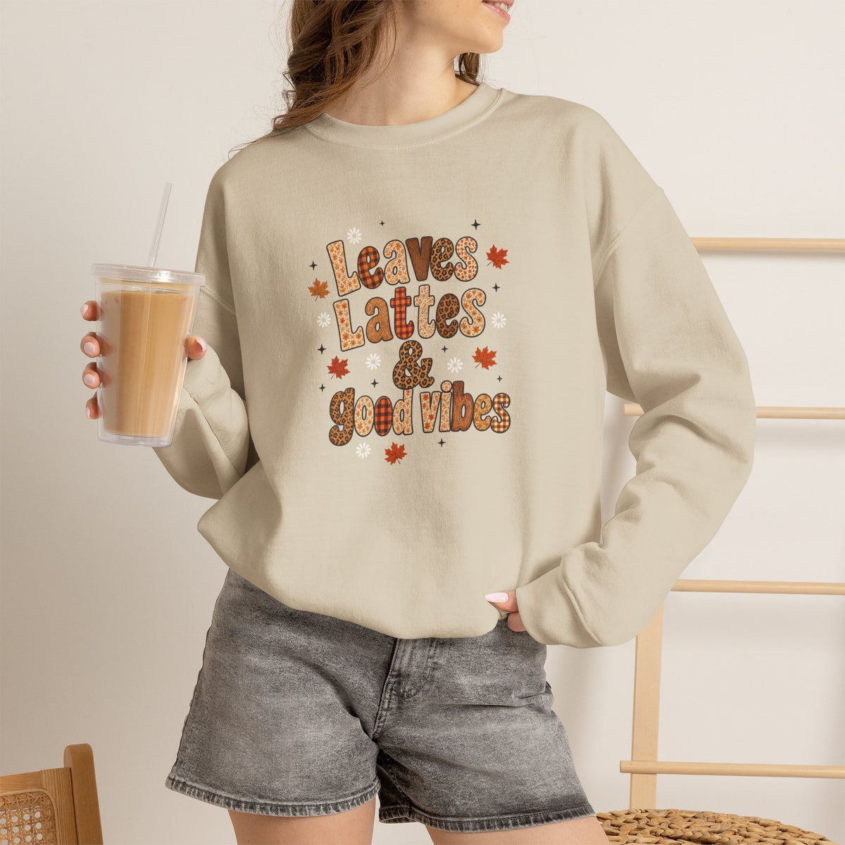 Leaves Lattes & Good Vibes Sweatshirt