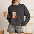 Crewneck Sweatshirt — "Leaves, Lattes & Good Vibes" Fall Coffee Graphic