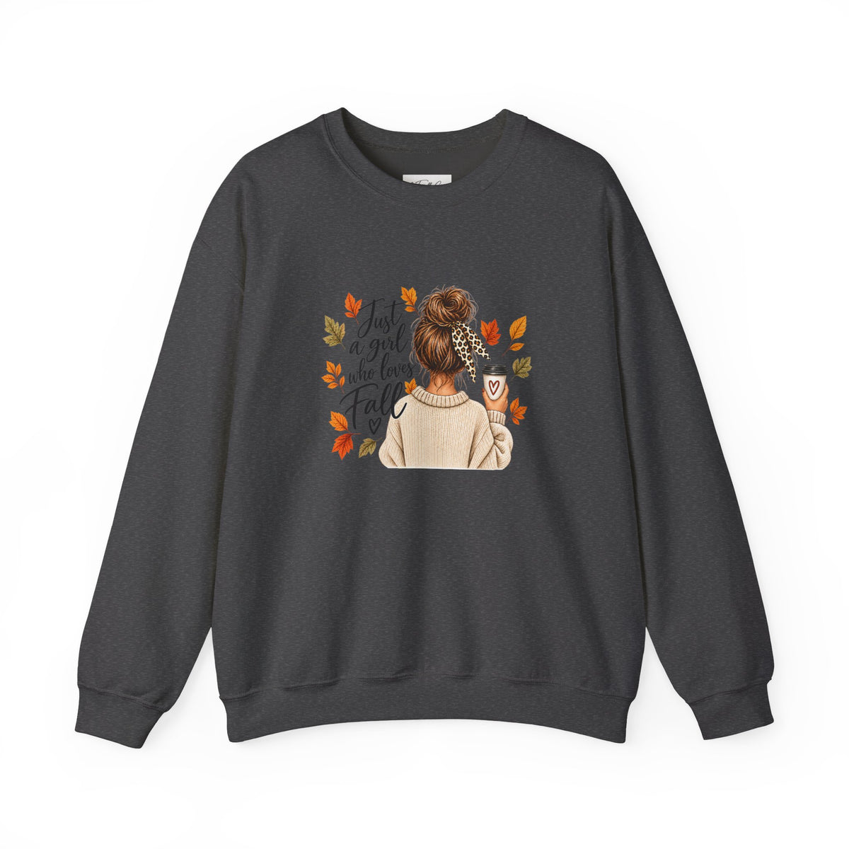Fall Cozy Crewneck Sweatshirt — "Just a Girl Who Loves Fall" Graphic