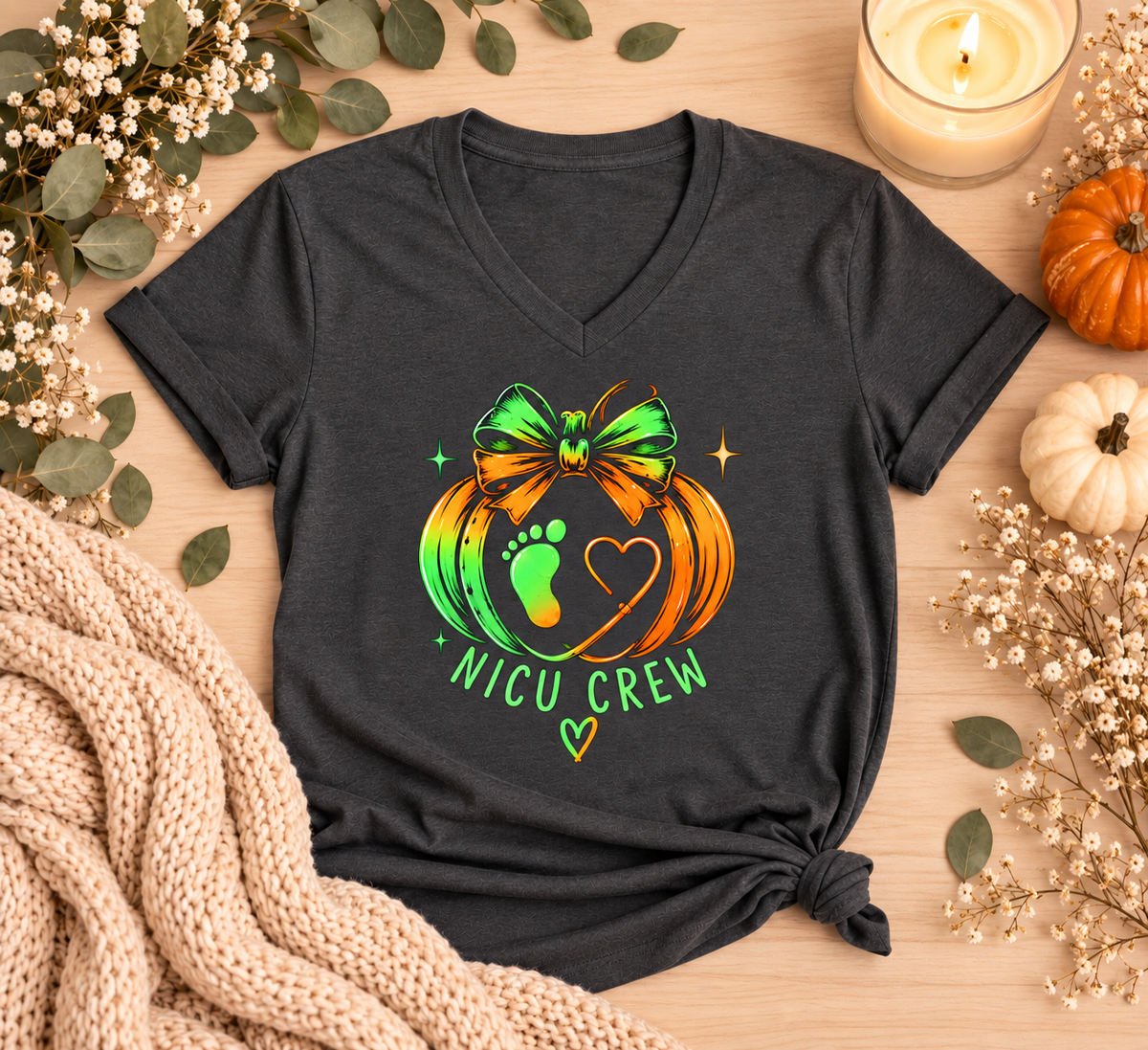 NICU Crew Pumpkin Tee – NICU Nurse Fall Shirt