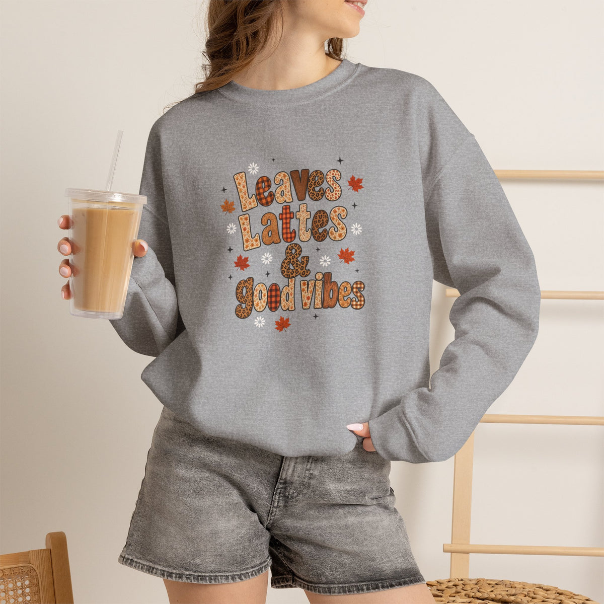 Leaves Lattes & Good Vibes Sweatshirt