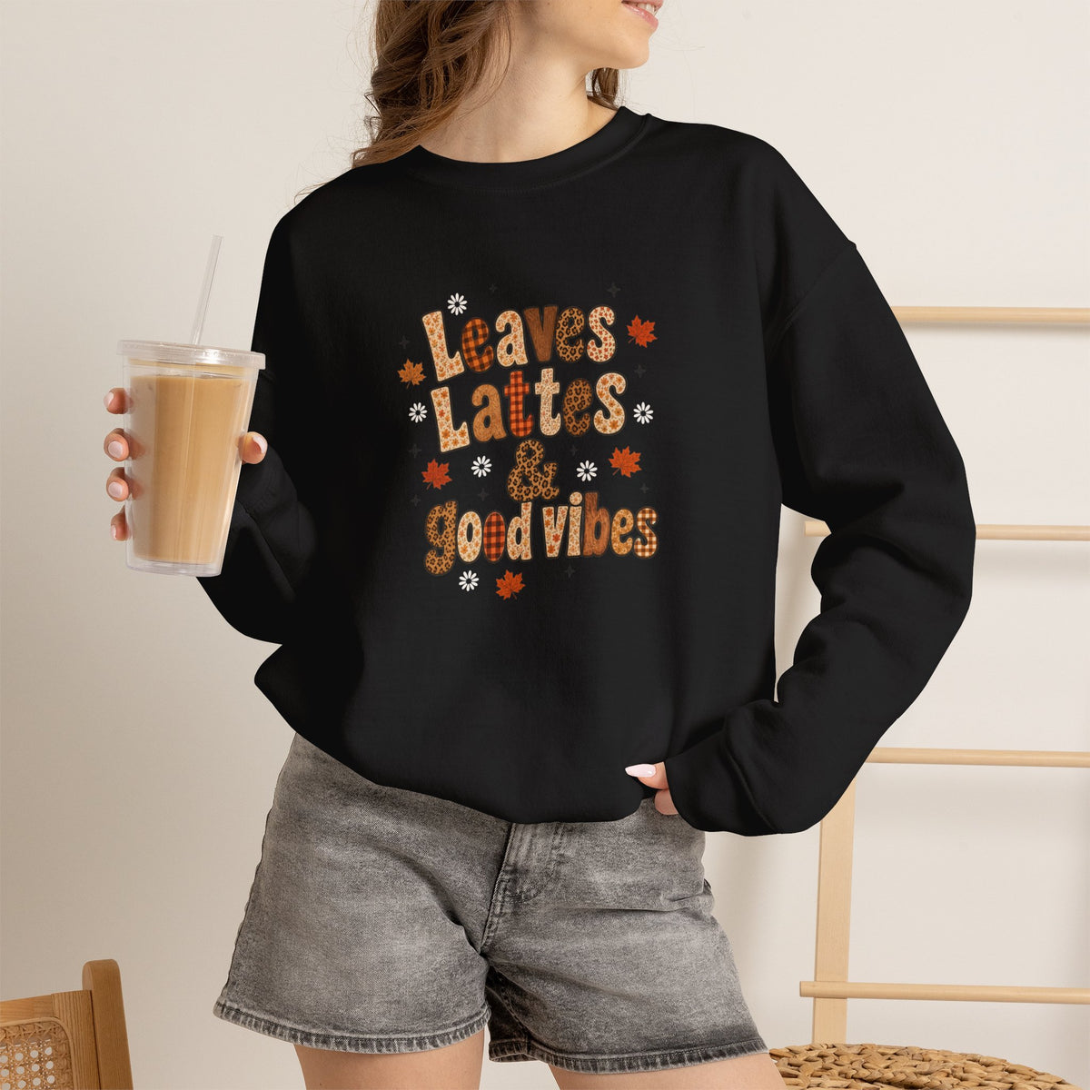 Leaves Lattes & Good Vibes Sweatshirt