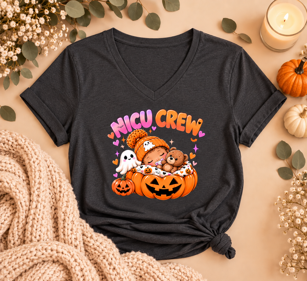 NICU Crew Halloween Baby Tee – Tiny Miracles Fall Shirt