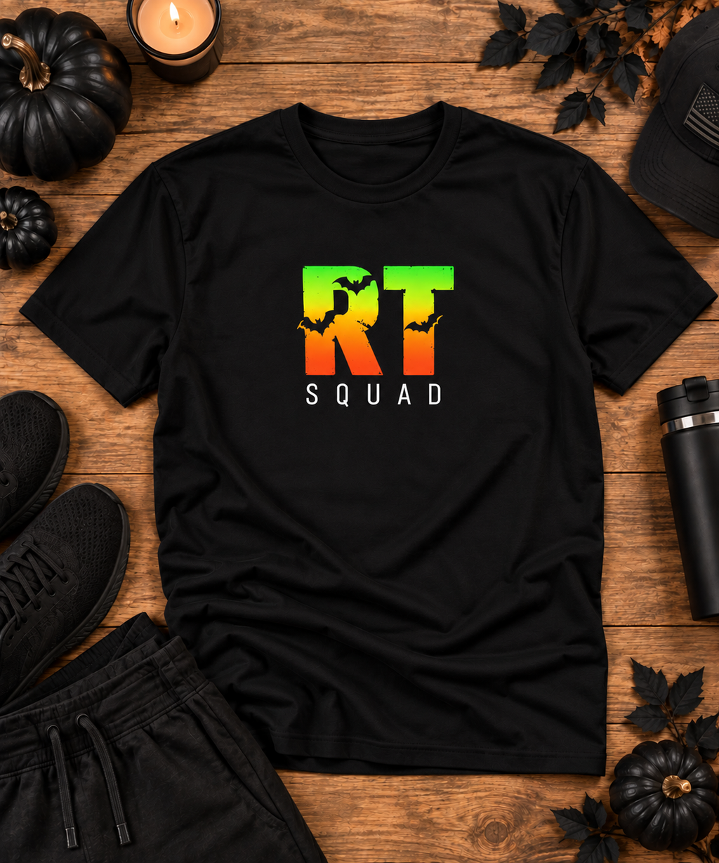 RT Squad Halloween Unisex Tee | Respiratory Therapist Bat Shirt | Spooky Season RT T-Shirt