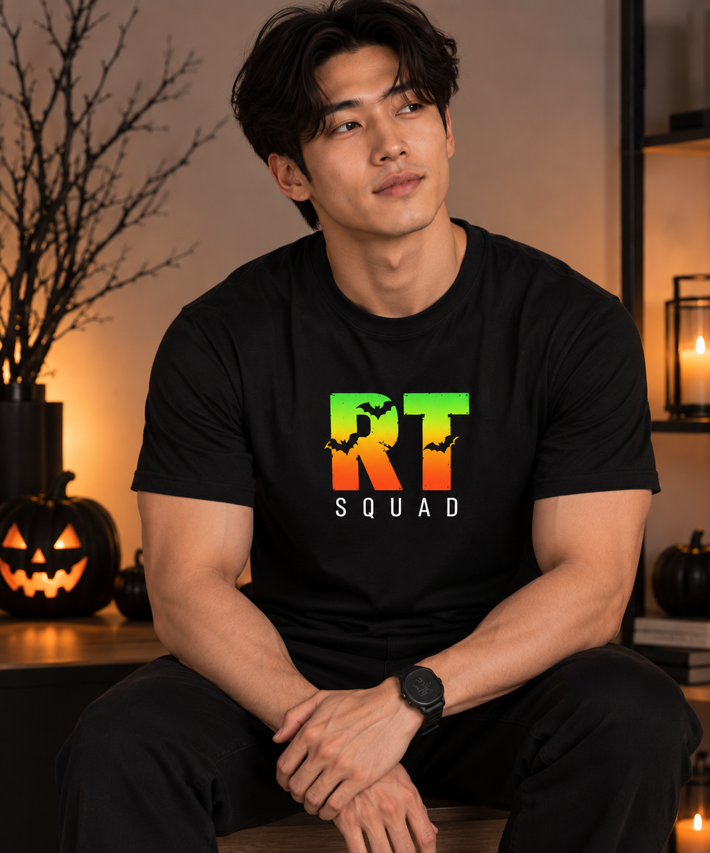 RT Squad Halloween Unisex Tee | Respiratory Therapist Bat Shirt | Spooky Season RT T-Shirt