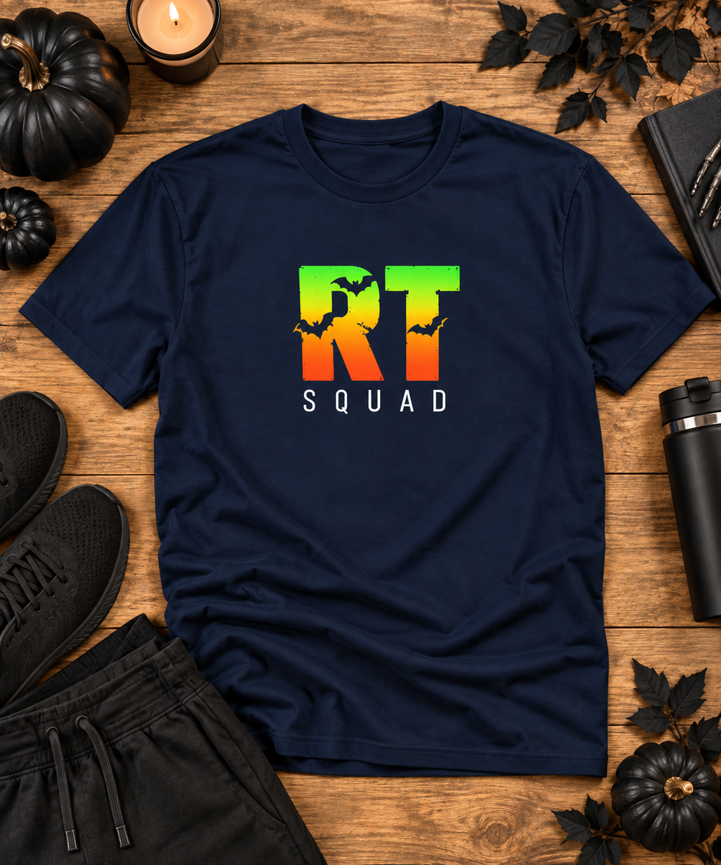 RT Squad Halloween Unisex Tee | Respiratory Therapist Bat Shirt | Spooky Season RT T-Shirt