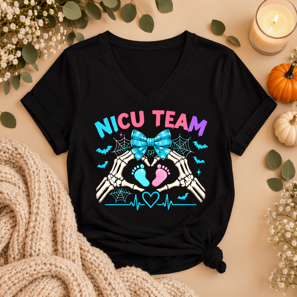 NICU Team Halloween Tee – Tiny Feet Nurse Shirt