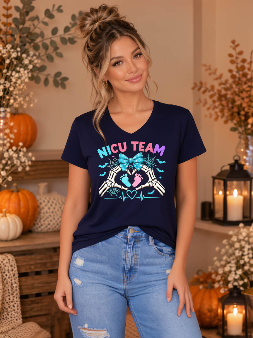 NICU Team Halloween Tee – Tiny Feet Nurse Shirt