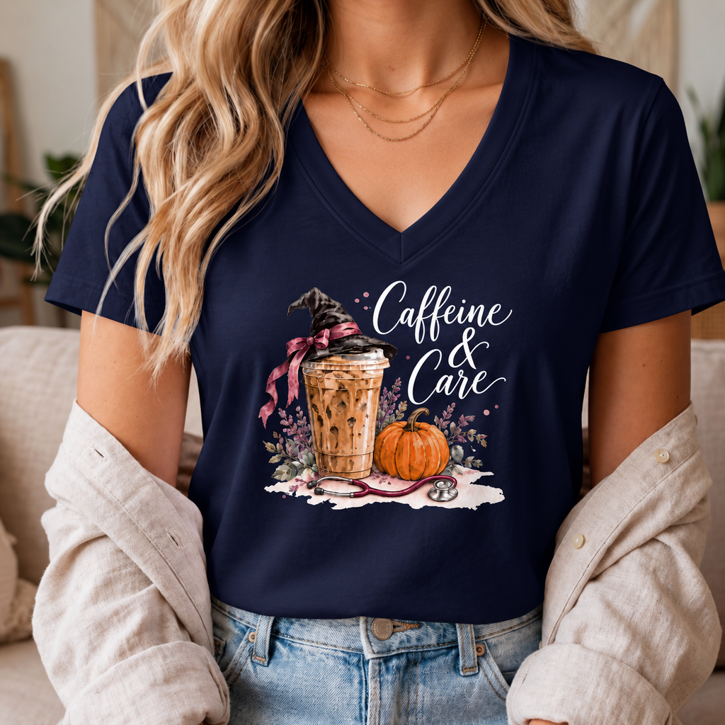 Caffeine & Care Halloween Healthcare Tee