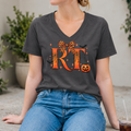 RT Respiratory Therapist Halloween Tee – Spooky Pumpkin Bow Shirt