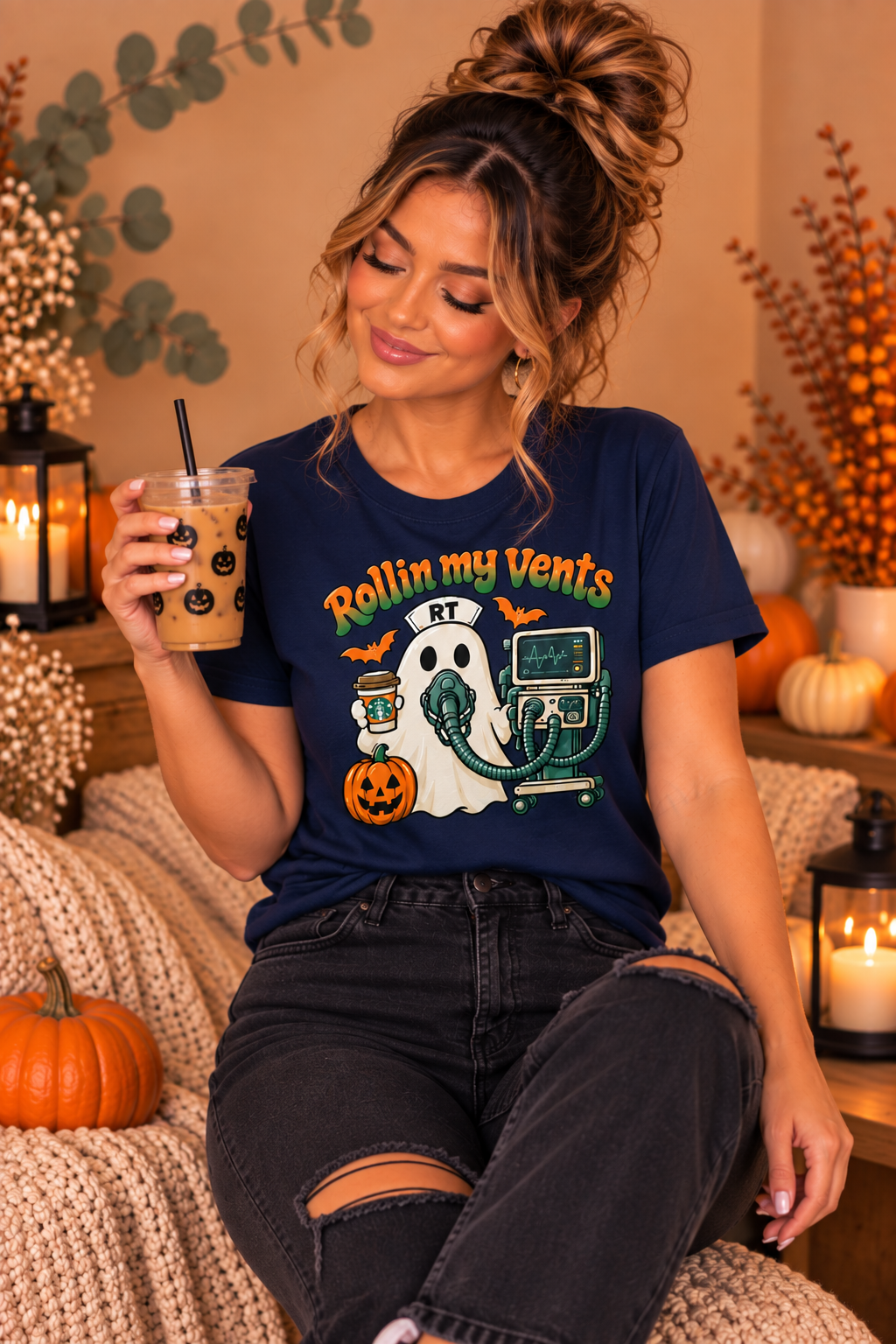 Rollin’ My Vents Respiratory Therapist Halloween Tee