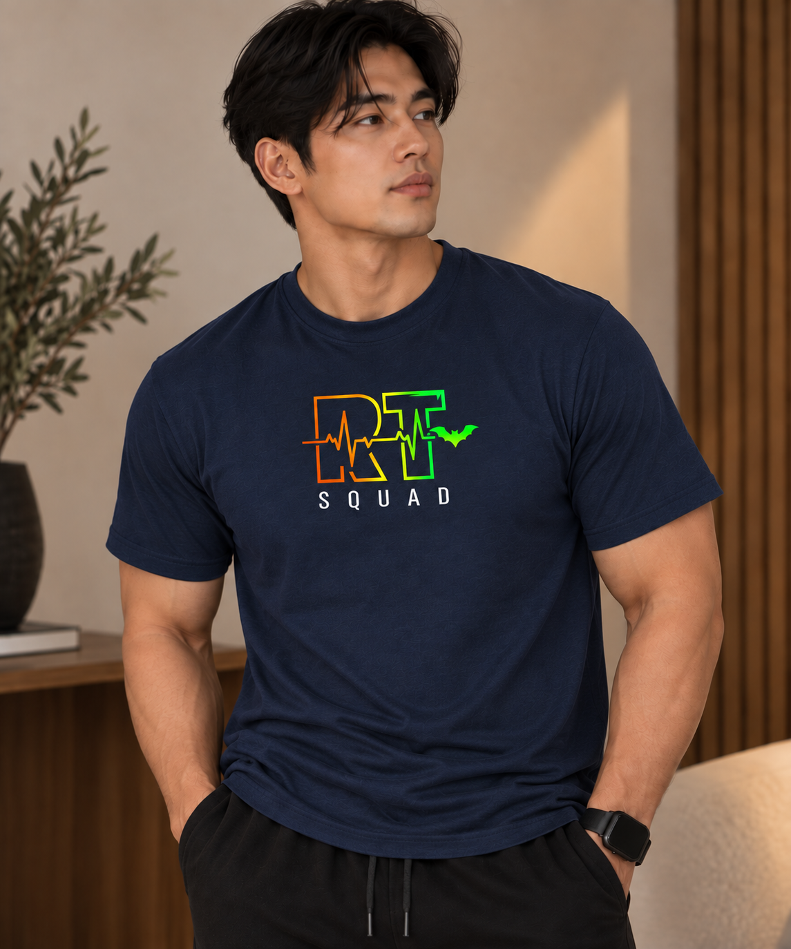 RT Squad Heartbeat & Bat Unisex Tee | Respiratory Therapist Halloween Shirt