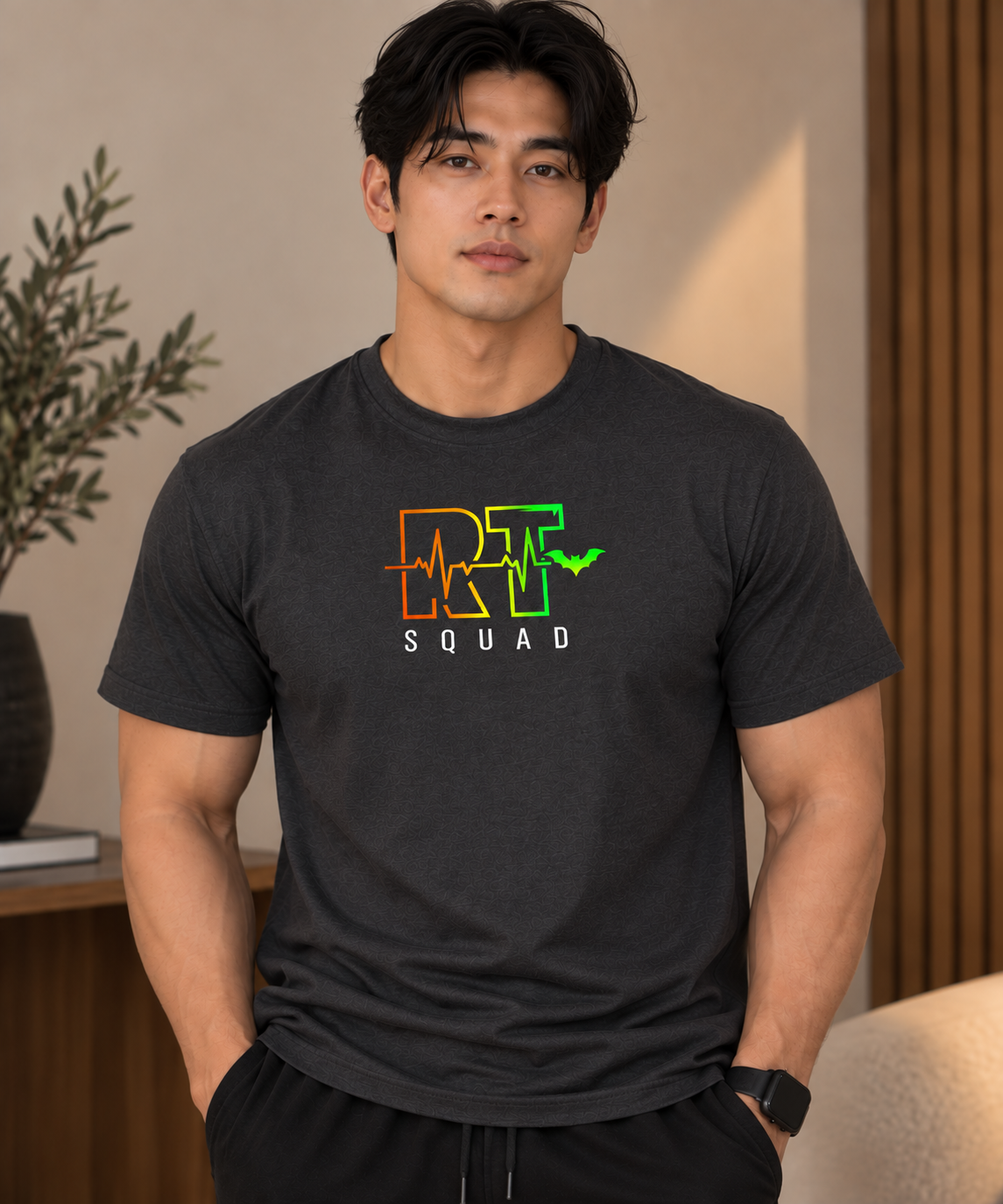 RT Squad Heartbeat & Bat Unisex Tee | Respiratory Therapist Halloween Shirt