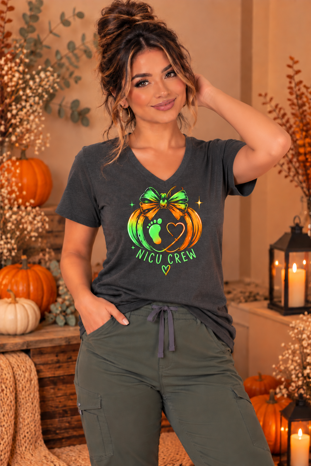 NICU Crew Pumpkin Tee – NICU Nurse Fall Shirt