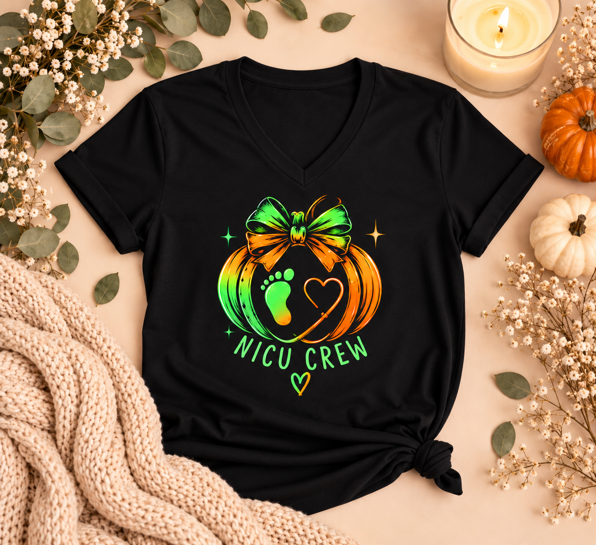 NICU Crew Pumpkin Tee – NICU Nurse Fall Shirt