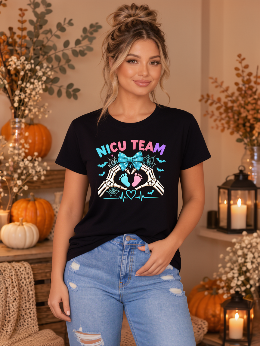 NICU Team Halloween Tee – Tiny Feet Nurse Shirt