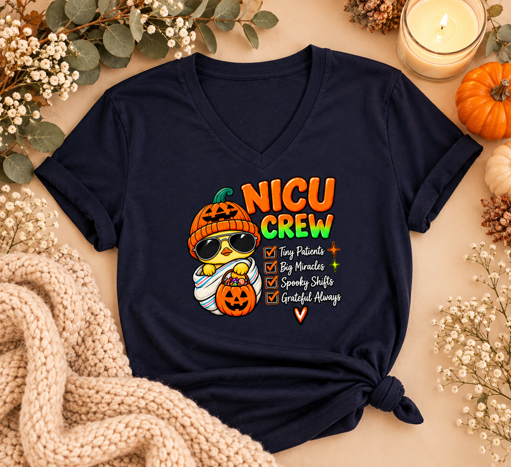 NICU Crew Halloween Checklist Tee – Tiny Patients, Big Miracles