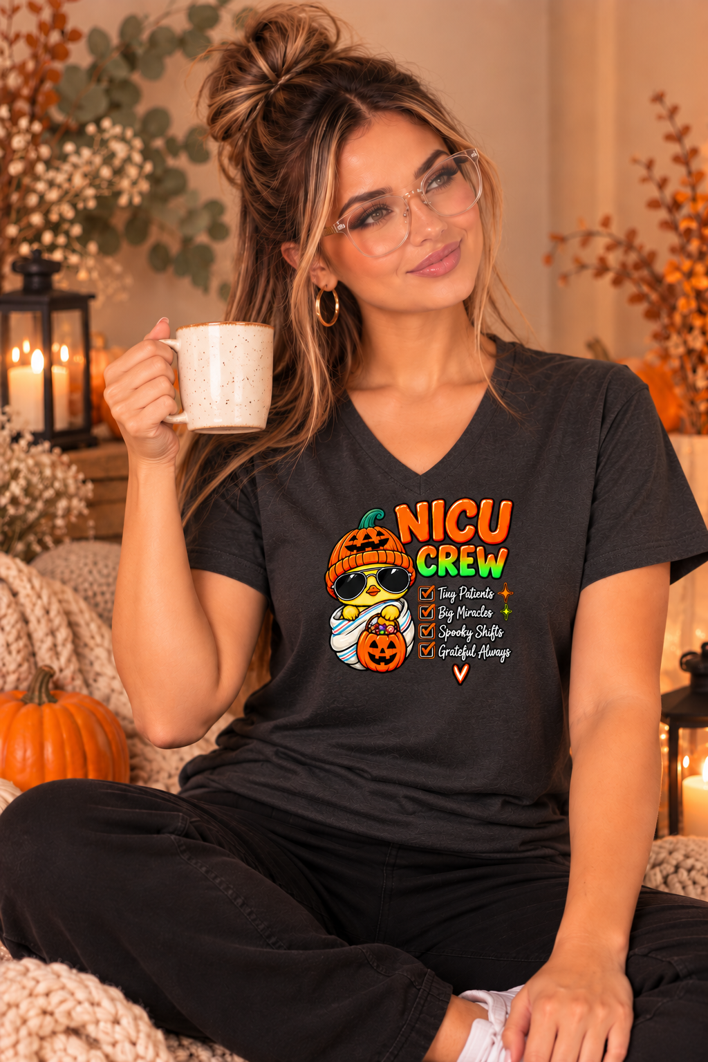 NICU Crew Halloween Checklist Tee – Tiny Patients, Big Miracles