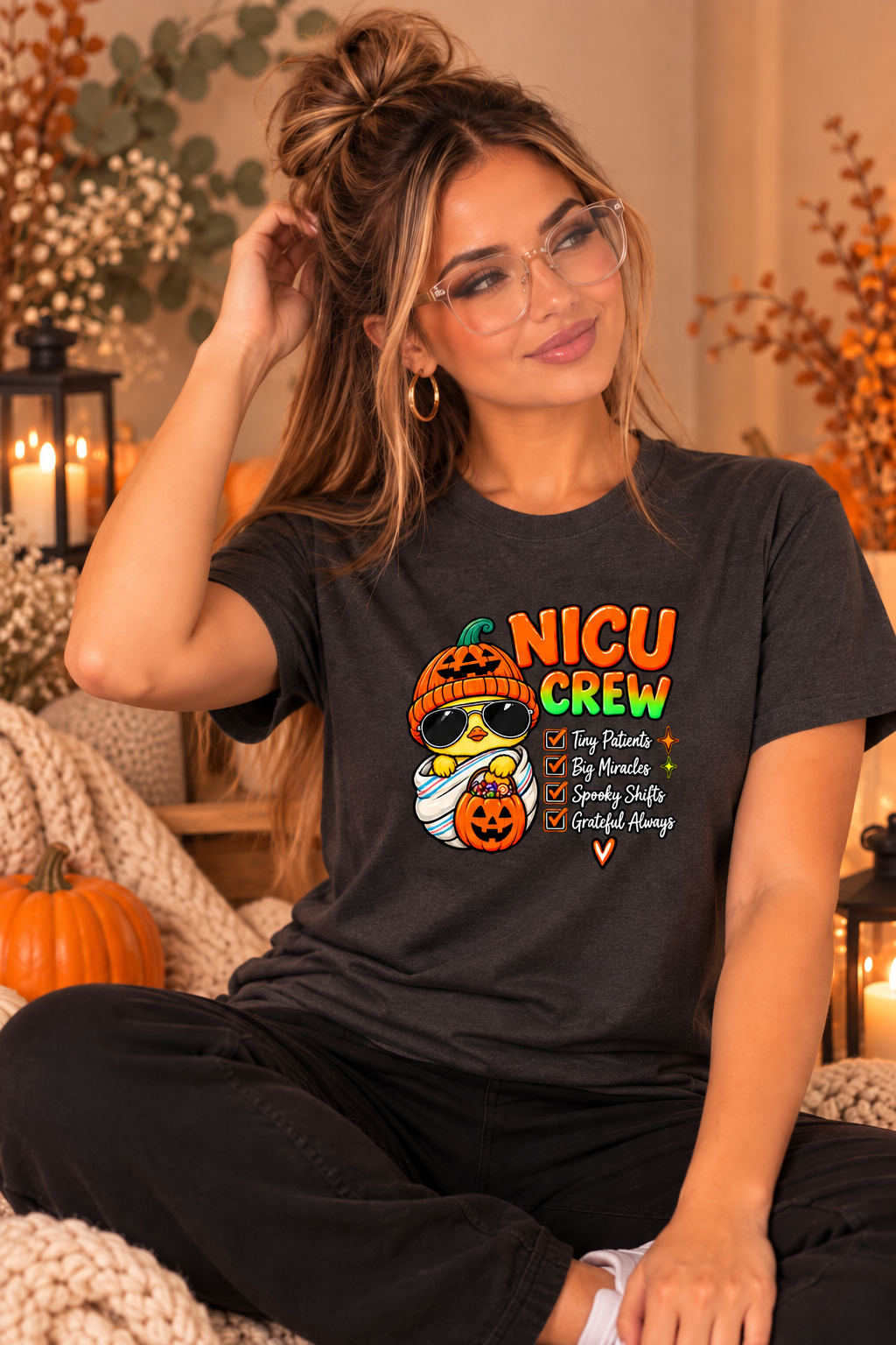 NICU Crew Halloween Checklist Tee – Tiny Patients, Big Miracles