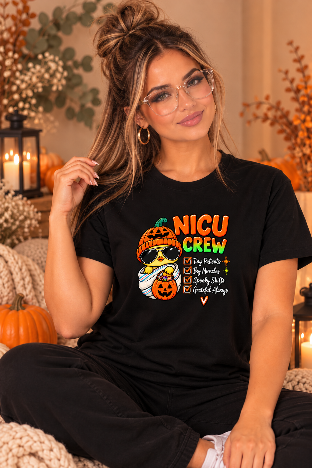 NICU Crew Halloween Checklist Tee – Tiny Patients, Big Miracles