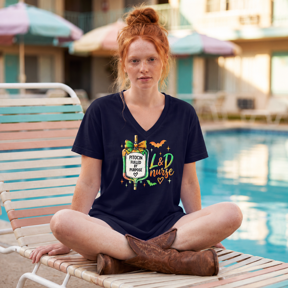 Pitocin Fueled by Purpose L&D Nurse Halloween Tee