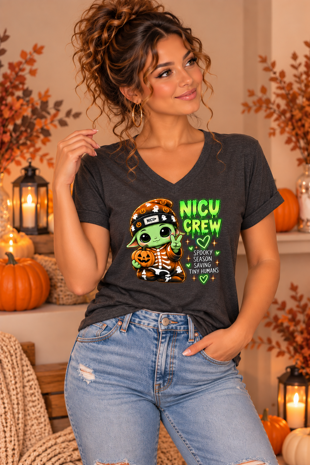 NICU Crew Spooky Season Tee – Saving Tiny Humans Halloween Shirt