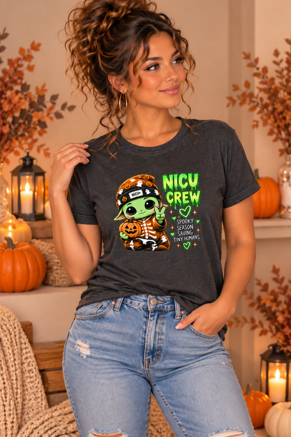 NICU Crew Spooky Season Tee – Saving Tiny Humans Halloween Shirt