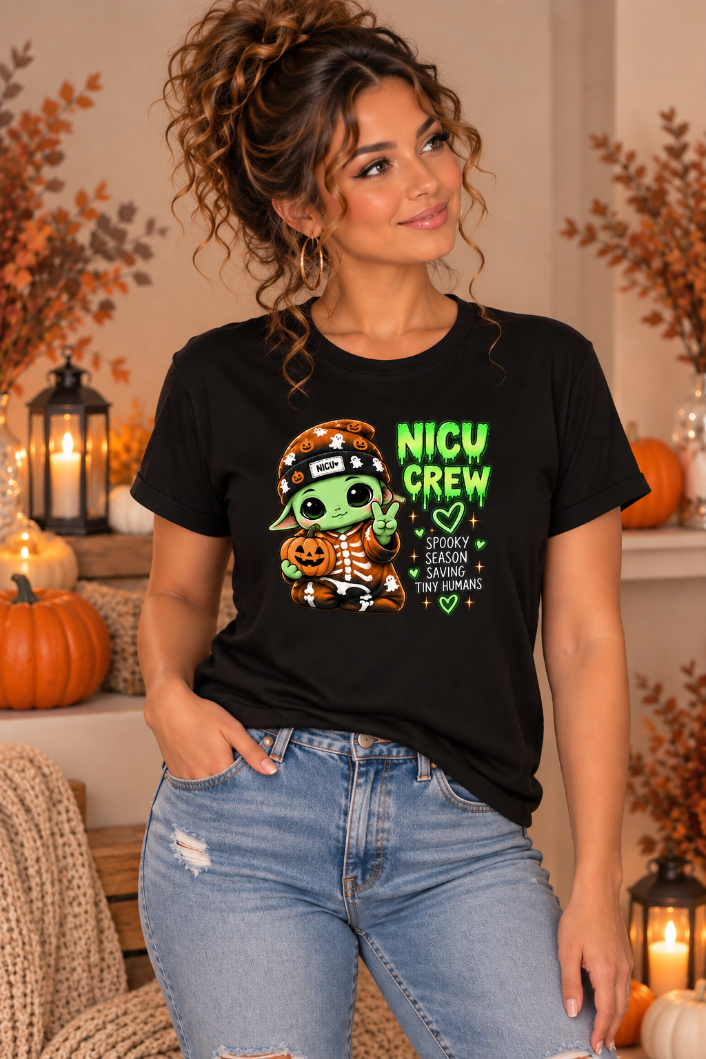 NICU Crew Spooky Season Tee – Saving Tiny Humans Halloween Shirt
