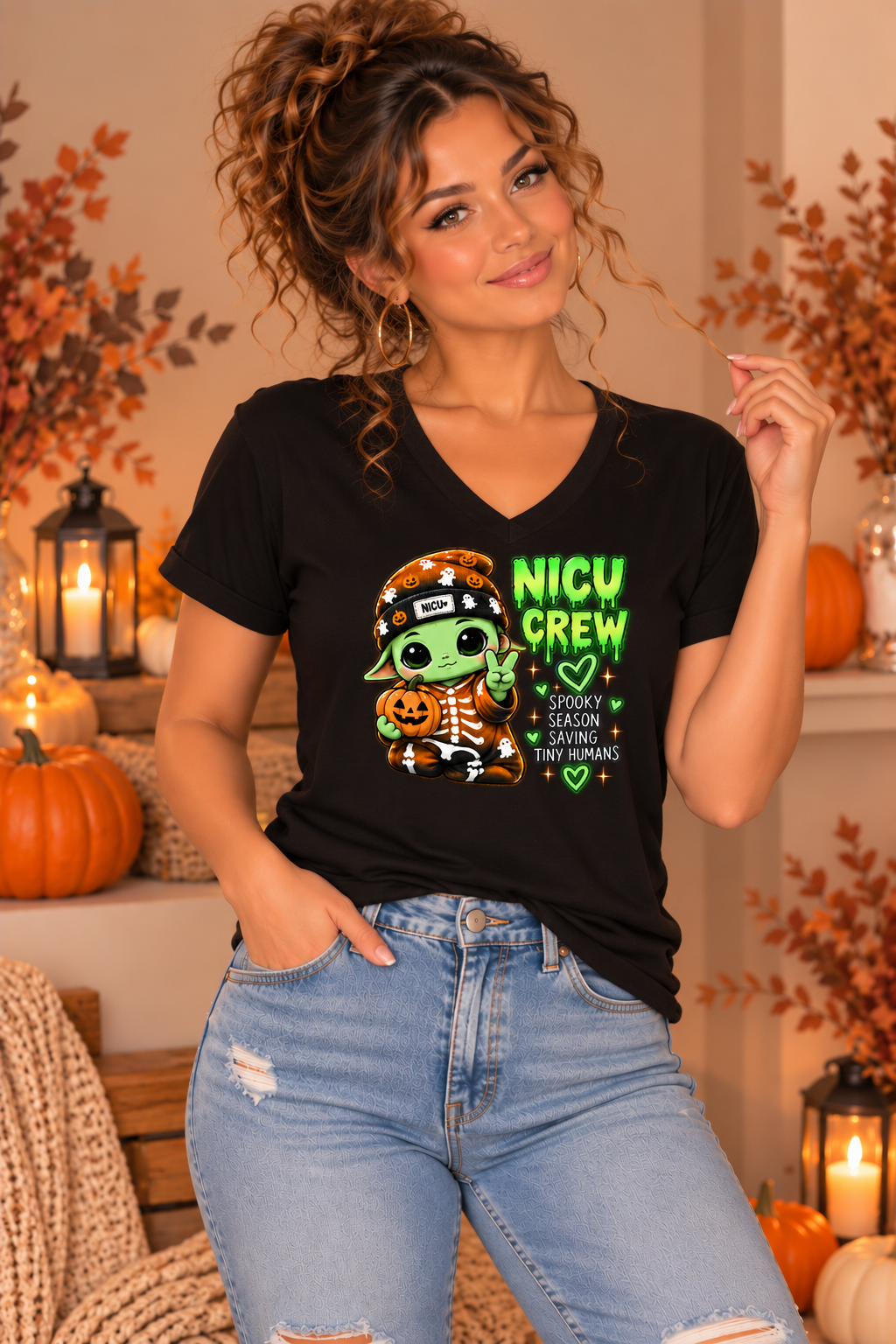 NICU Crew Spooky Season Tee – Saving Tiny Humans Halloween Shirt