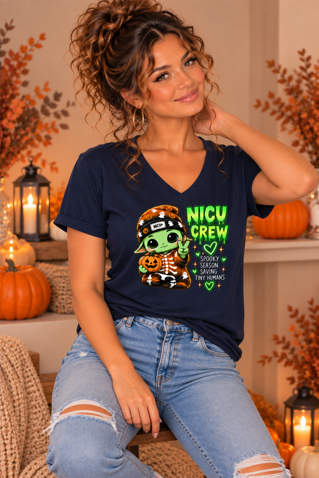 NICU Crew Spooky Season Tee – Saving Tiny Humans Halloween Shirt