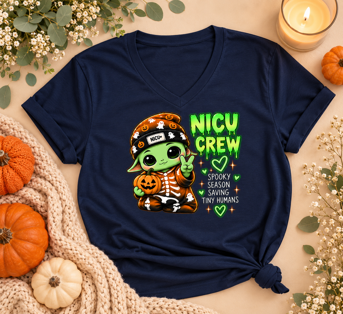 NICU Crew Spooky Season Tee – Saving Tiny Humans Halloween Shirt