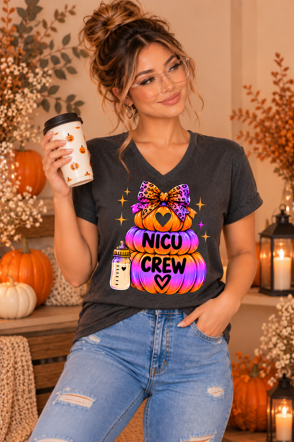 NICU Crew Pumpkin Tee – Halloween NICU Crew Shirt