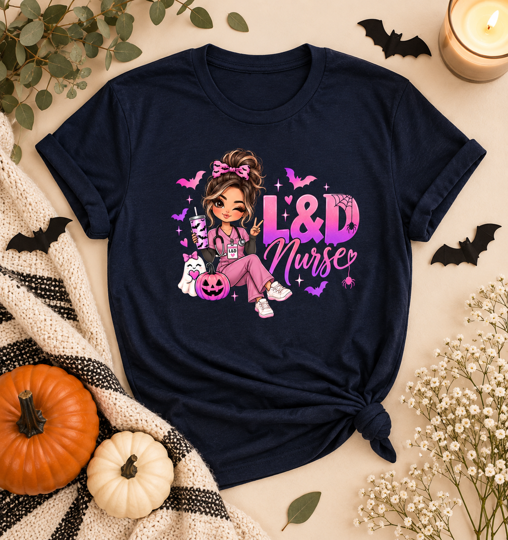 L&D Nurse Halloween Tee – Labor & Delivery Nurse Shirt