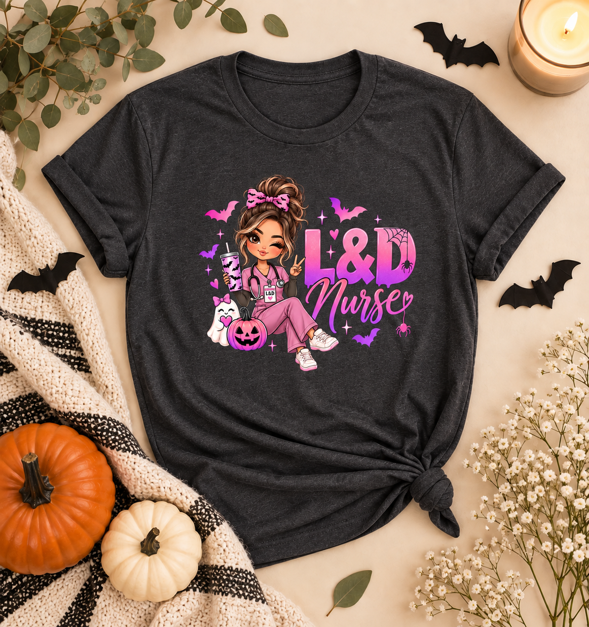 L&D Nurse Halloween Tee – Labor & Delivery Nurse Shirt