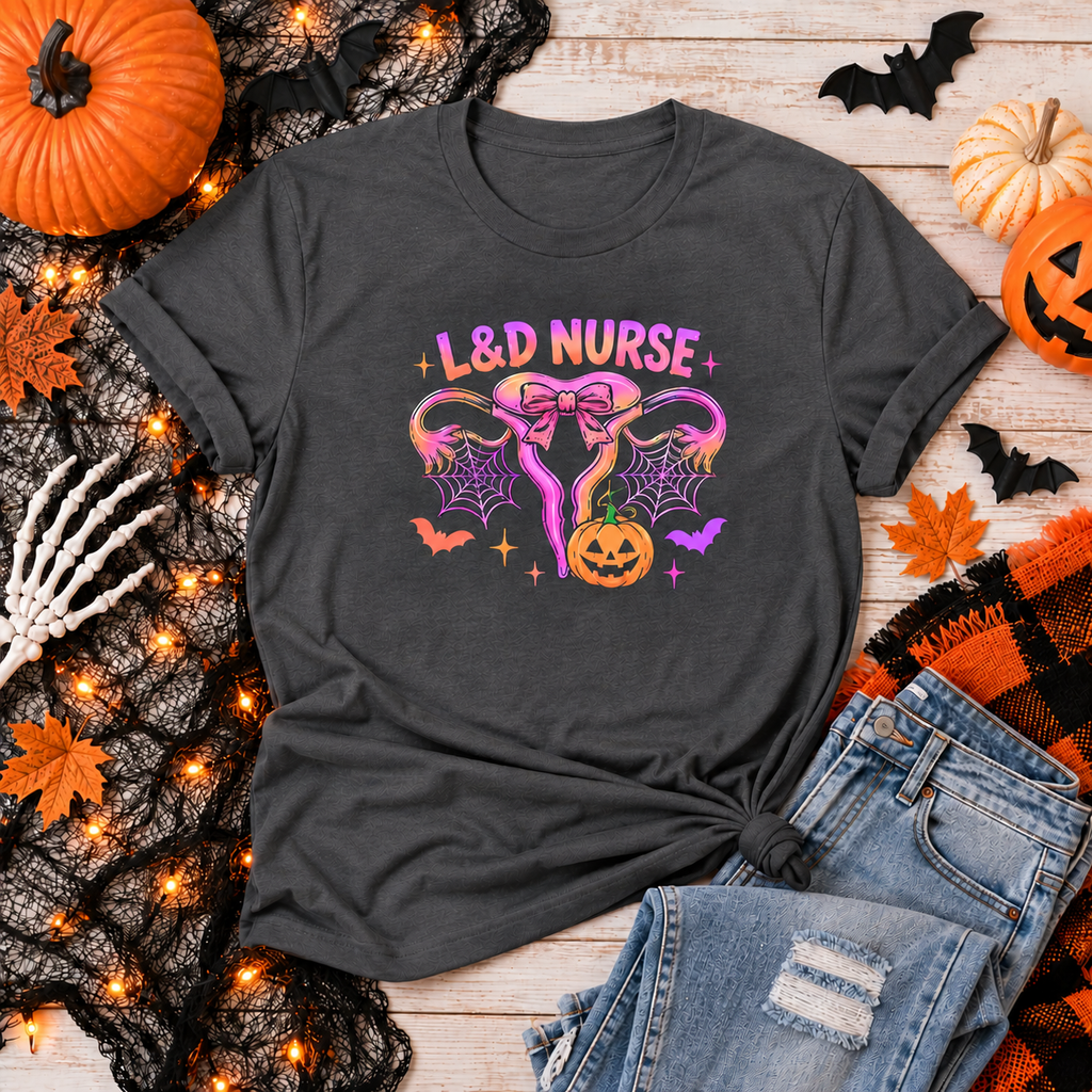 L&D Nurse Halloween Tee – Labor & Delivery Nurse Shirt
