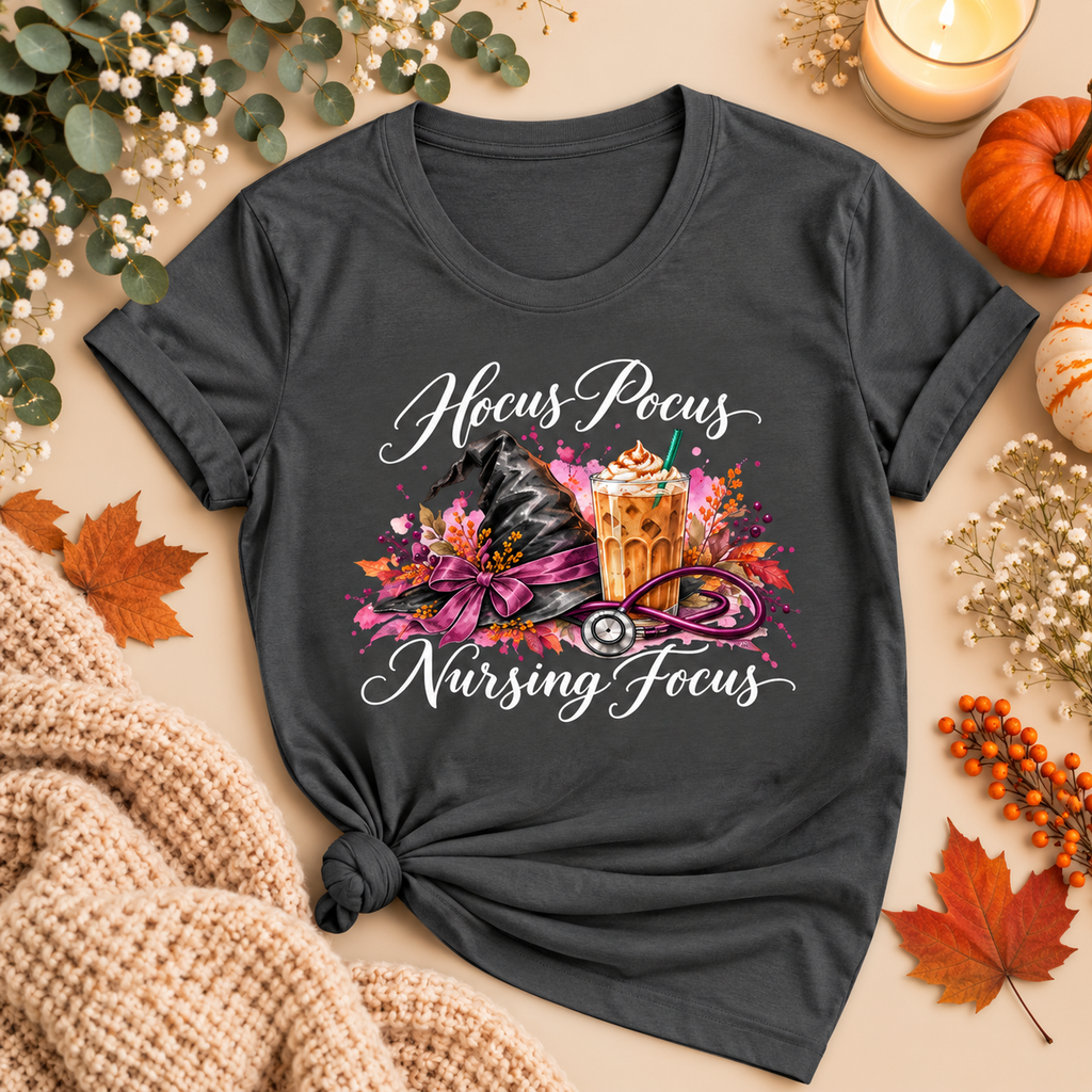 Hocus Pocus Nursing Focus Halloween Nurse Tee