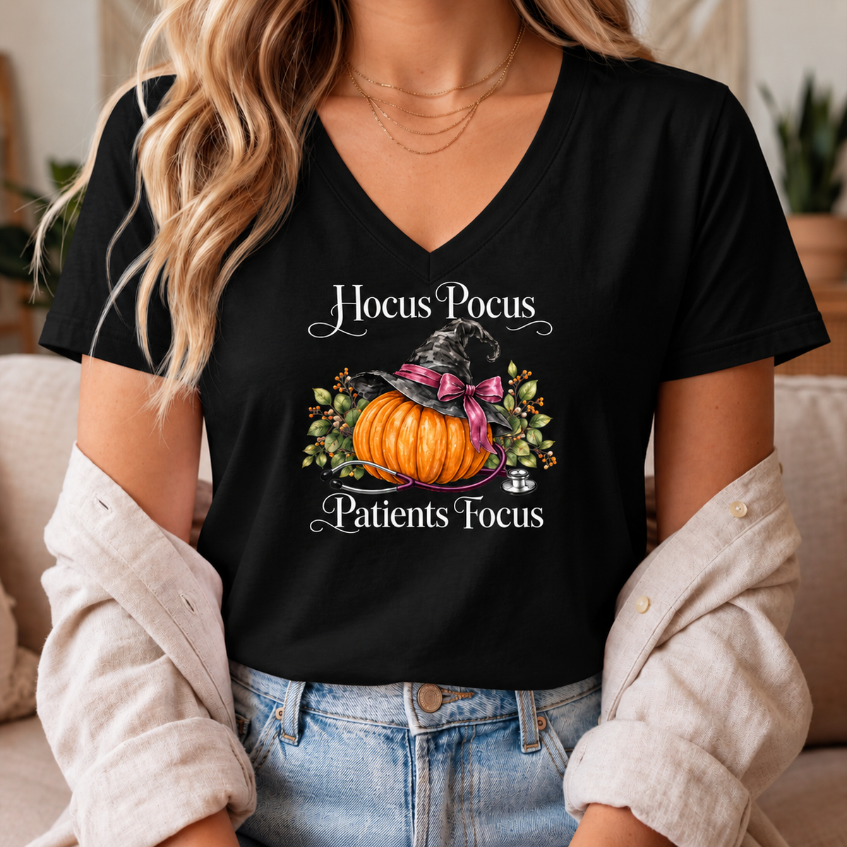 Hocus Pocus Patients Focus Halloween Healthcare Tee