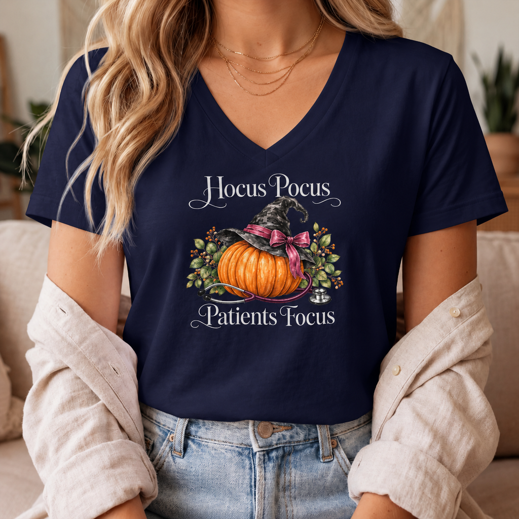 Hocus Pocus Patients Focus Halloween Healthcare Tee
