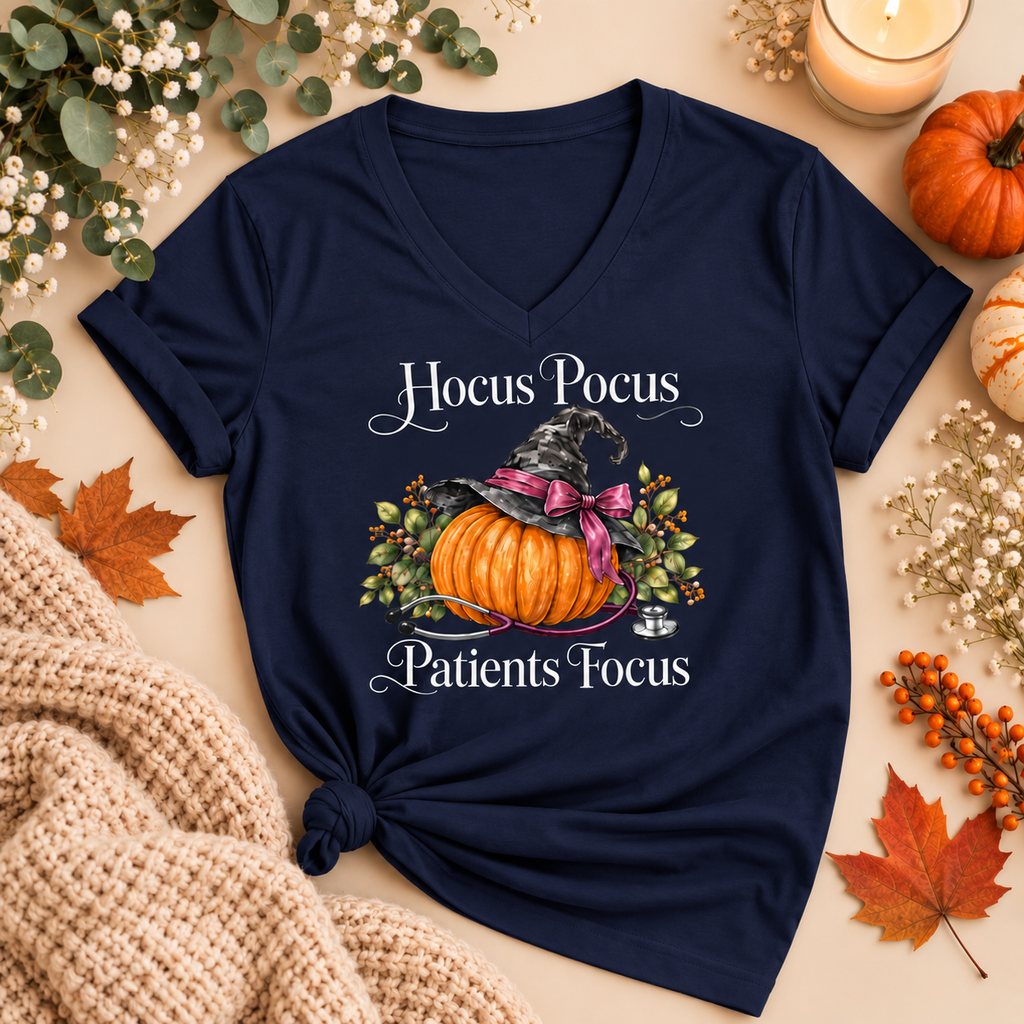 Hocus Pocus Patients Focus Halloween Healthcare Tee