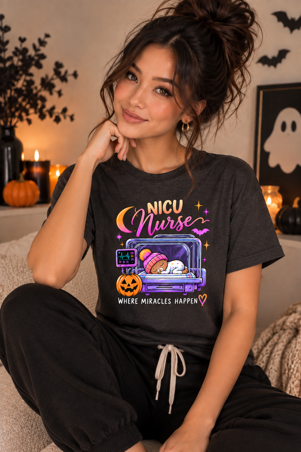 NICU Nurse Halloween Tee – Where Miracles Happen