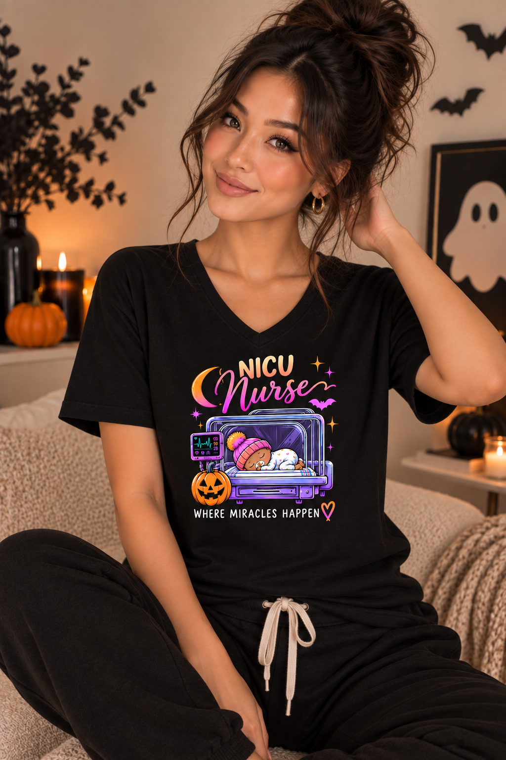 NICU Nurse Halloween Tee – Where Miracles Happen
