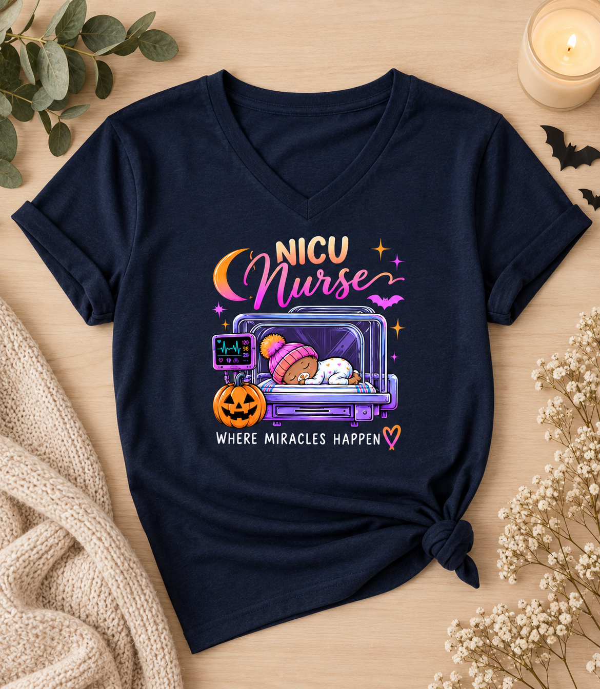 NICU Nurse Halloween Tee – Where Miracles Happen