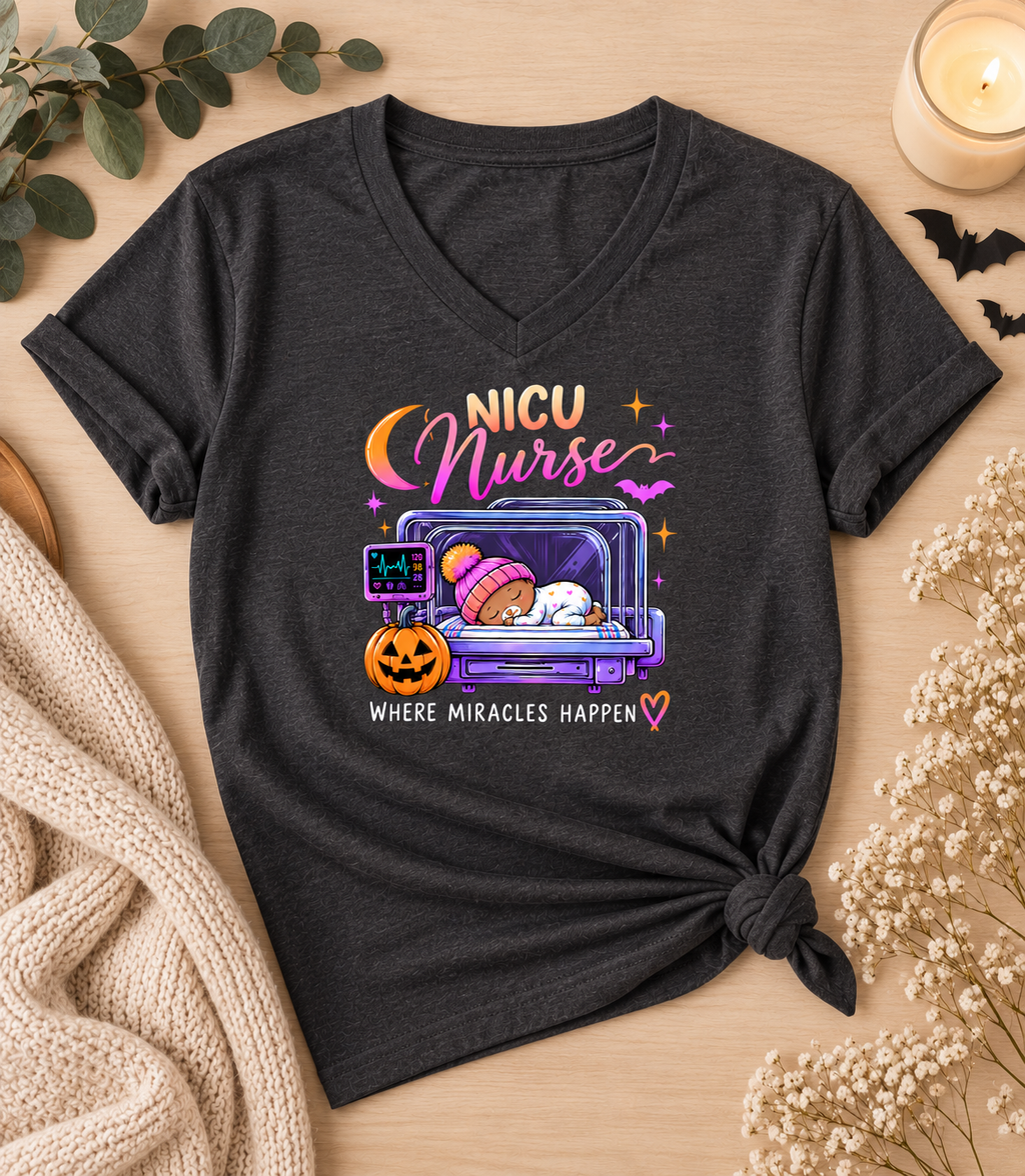 NICU Nurse Halloween Tee – Where Miracles Happen