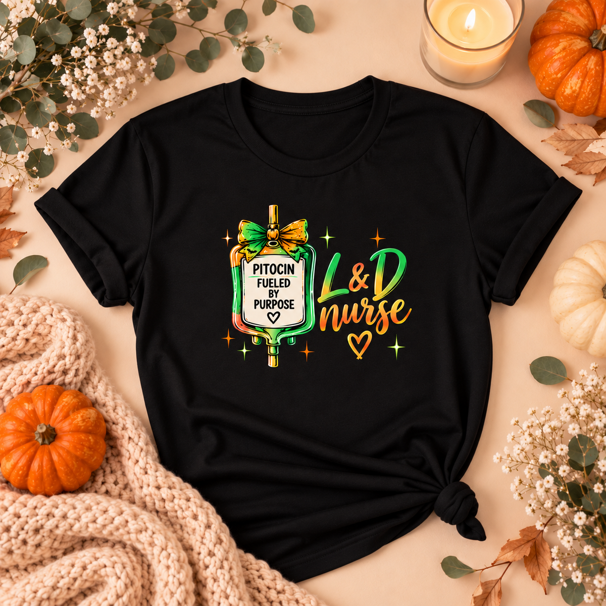 Pitocin Fueled by Purpose L&D Nurse Tee – Labor & Delivery Shirt