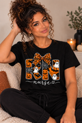 RN Nurse Halloween Bow Tee | Spooky Nurse Shirt