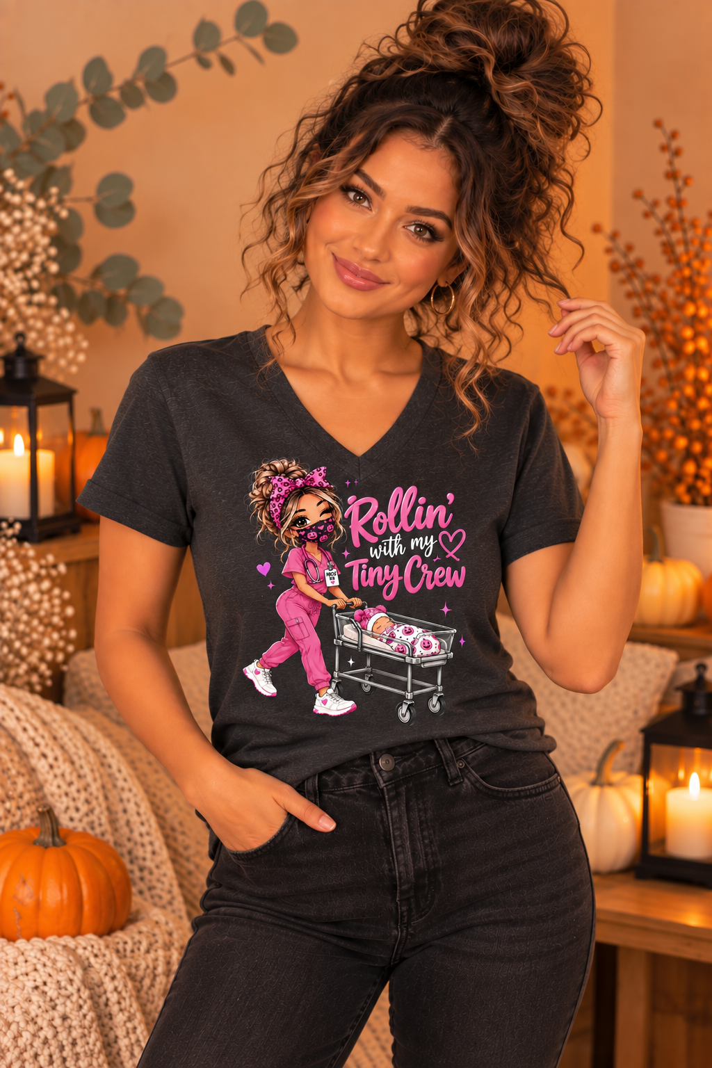 Rollin’ With My Tiny Crew NICU Halloween Tee