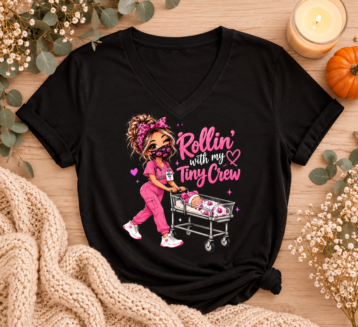 Rollin’ With My Tiny Crew NICU Halloween Tee