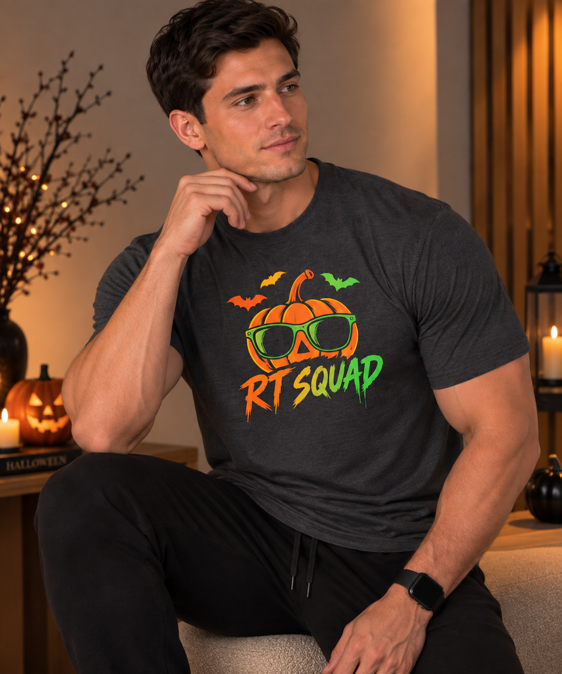 RT Squad Cool Pumpkin Halloween Unisex Tee | Respiratory Therapist Spooky Season Shirt