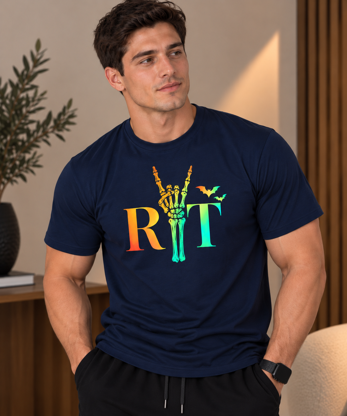 RT Skeleton Hand Halloween Unisex Tee | Respiratory Therapist Spooky Season Shirt